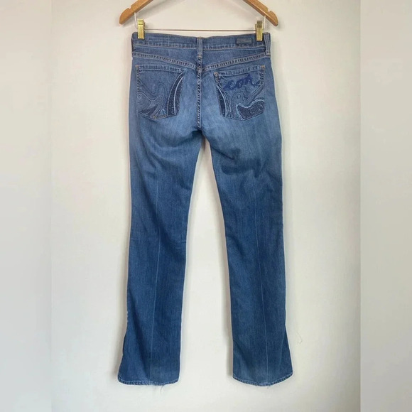 Citizens of Humanity Y2K Low Rise Flare Embroidered Pocket Dark Wash Jeans - Picture 1 of 16